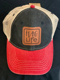 Black Red Khaki Multi Tone Trucker Hat