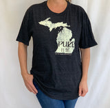 black charcoal tri-blend t-shirt